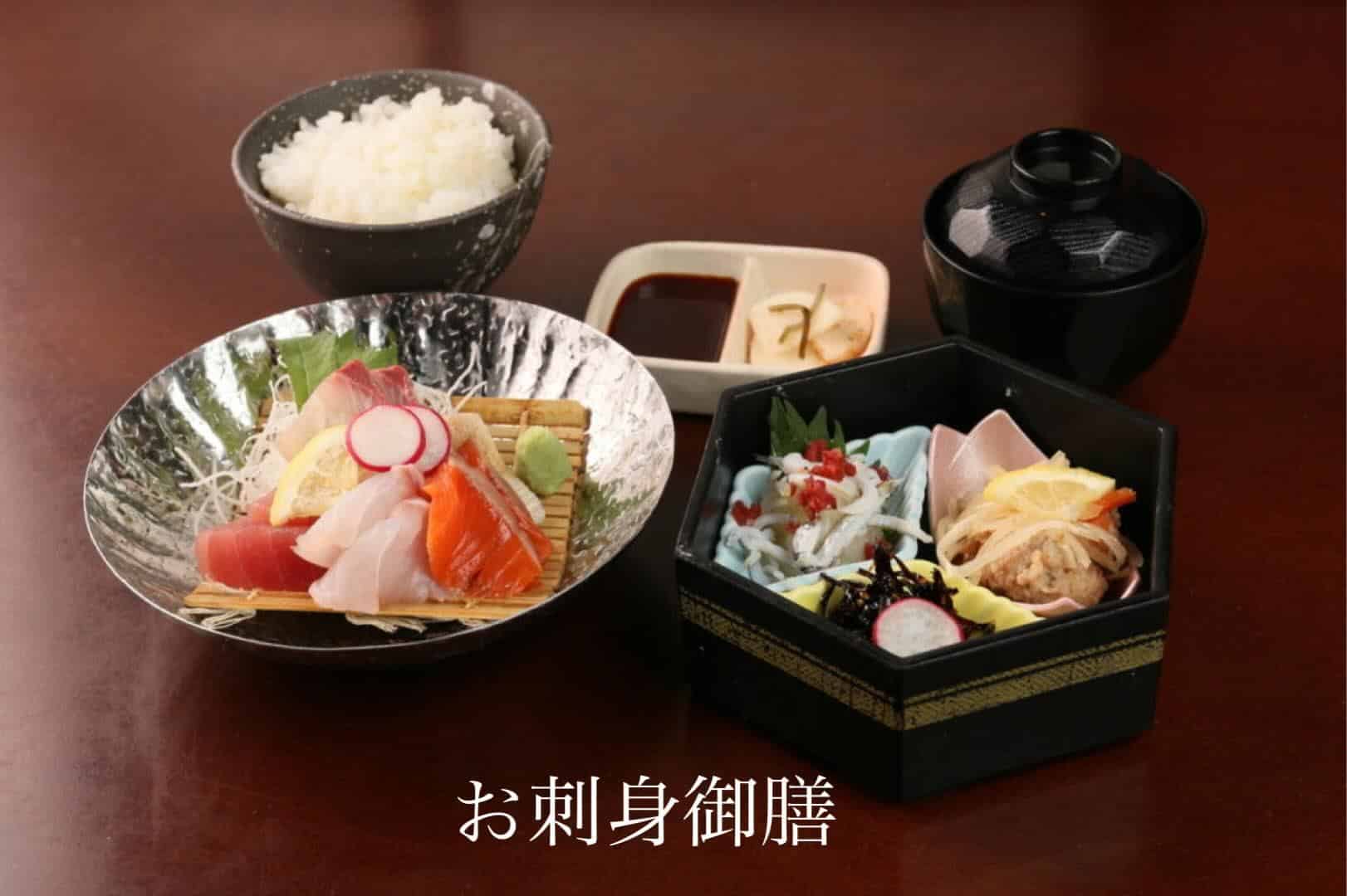 ランチ予約限定メニュー【お刺身御膳】《日本酒/ほっこり/霞ヶ関/虎ノ門/個室/ランチ/歓送迎会》